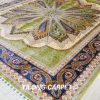 Hand-Knotted Silk Rug Green Pecock Silk Turkish Carpet for Bedroom 8x10ft - Image 6