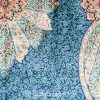 Turkish Carpet Oriental Silk Rug Blue Handmade Carpet 5x7ft - Image 5
