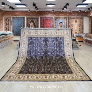 Hereke Rug Silk Turkish Seven Hills Design Carpet for Villa Room 8x10ft
