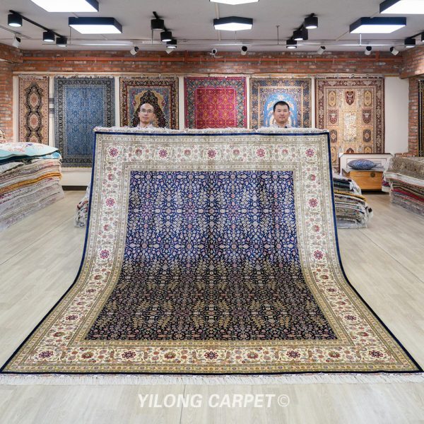Hereke Rug Silk Turkish Seven Hills Design Carpet for Villa Room 8x10ft