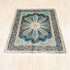 Turkish Carpet Oriental Silk Rug Blue Hand Knotted Carpet 5x7ft - Image 3