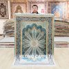 Turkish Carpet Blue Oriental Hand knotted Area Silk Rug 4x6ft - Image 2