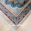 Turkish Carpet Blue Oriental Hand knotted Area Silk Rug 4x6ft - Image 5