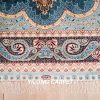 Turkish Carpet Blue Oriental Hand knotted Area Silk Rug 4x6ft - Image 6
