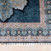Turkish Carpet Oriental Silk Rug Blue Sutan Design Hand Knotted Carpet 5x7ft - Image 5