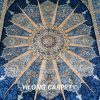 Turkish Carpet Oriental Silk Rug Blue Hand Knotted Carpet 5x7ft - Image 4