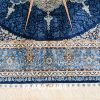 Turkish Carpet Oriental Silk Rug Blue Hand Knotted Carpet 5x7ft - Image 5