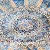 Turkish Carpet Oriental Silk Rug Blue Hand Knotted Carpet 5x7ft - Image 7