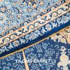 Turkish Carpet Oriental Silk Rug Blue Hand Knotted Carpet 5x7ft - Image 9