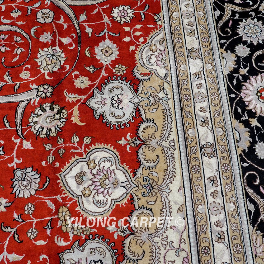 Super Large Persian Carpet Hand-Knotted Silk Red Carpet 12x18ft - Image 5