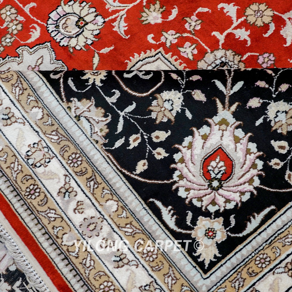 Super Large Persian Carpet Hand-Knotted Silk Red Carpet 12x18ft - Image 7