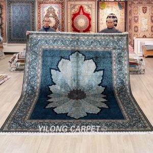 Handmade Silk Rug Sultan Design Turkish Carpet for Bedroom 8x10ft