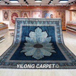 Turkish Rug Hand Knotted Blue Sultan Design Silk Classic Oriental Carpet 9x12ft Sold Out