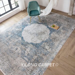 Super Large 4x5m Bamboo Silk Carpet Soft Floral Luxury Villa Carpet 13.12x16.4ft