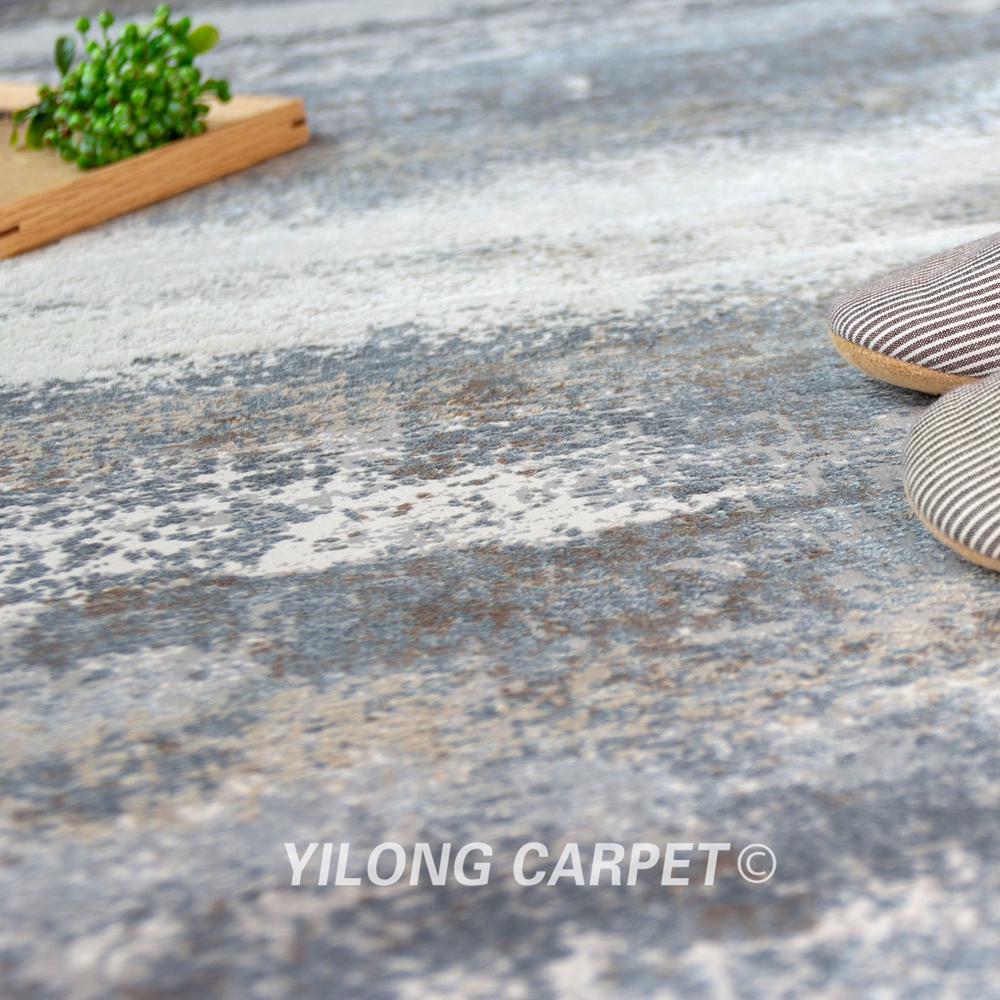 Blue Bamboo Silk Rug Runner Soft Modern Luxury Villa Rug Runner 2.62x9.84ft - Image 7