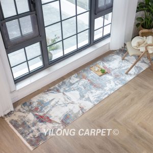 Modern Bamboo Silk Carpet Soft Luxury Villa Rug Runner 2.62x9.84ft