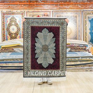 Red Sultan Turksih Handmade Silk Rug 3x4ft