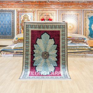 Turkish Rug Red Sultan Oriental Handmade Area Silk Rug 4x6ft