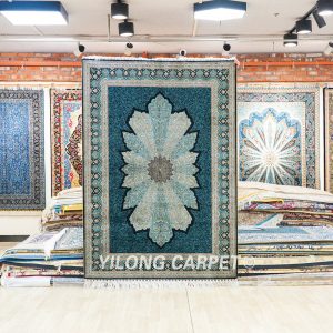 Turkish Carpet Blue Sultan Design Oriental Silk Rug Handmade Carpet 5x7ft