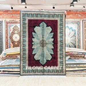 Turkish Carpet Red Sultan Design Oriental Silk Rug Handmade Carpet 5x7ft