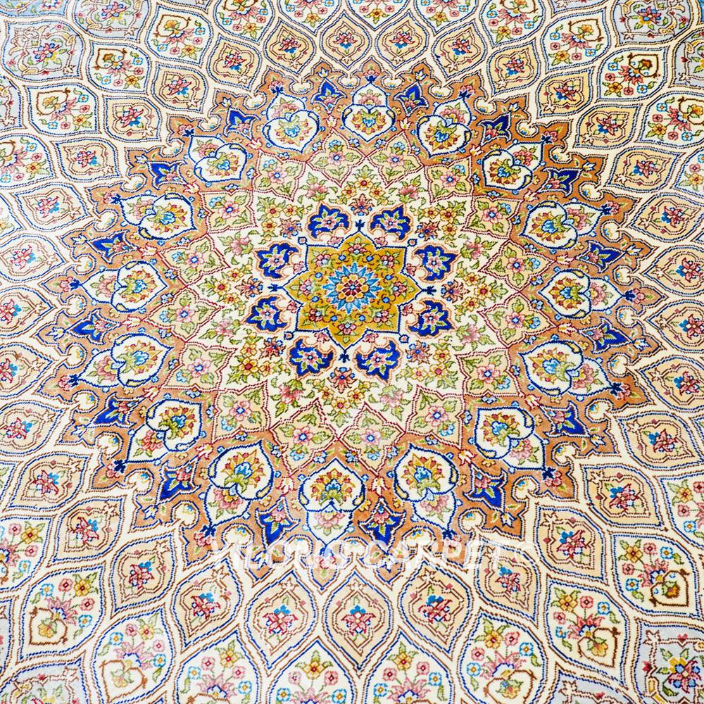 Dom Design Persian Handmade Silk Carpet Luxury Oriental Rug 6x9ft - Image 8