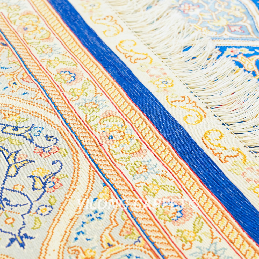 Dom Design Persian Handmade Silk Carpet Luxury Oriental Rug 6x9ft - Image 9