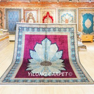 Red Sultan Design Turkish Rug Hand Knotted Silk Oriental Carpet 9x12ft