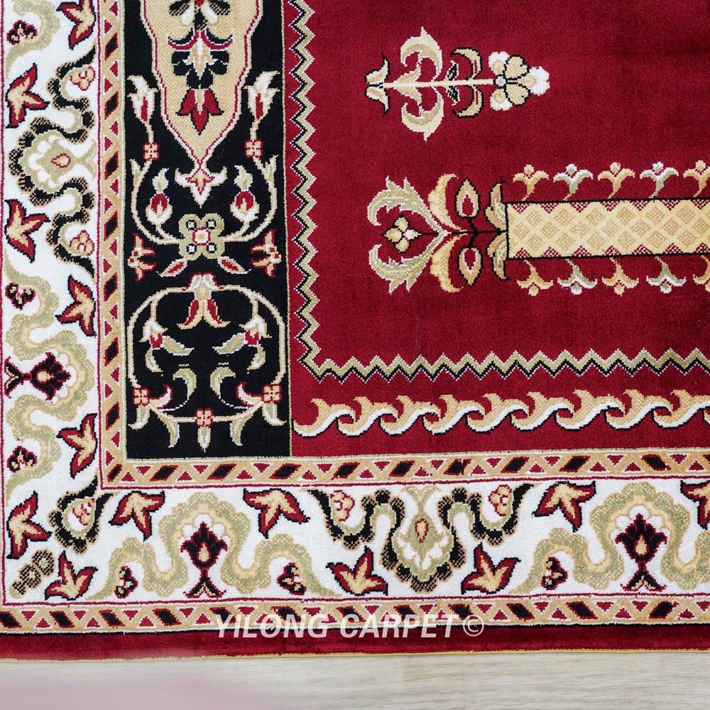 Handmade Rug Silk Red Prayer Rug 2.7x4.4ft - Image 7