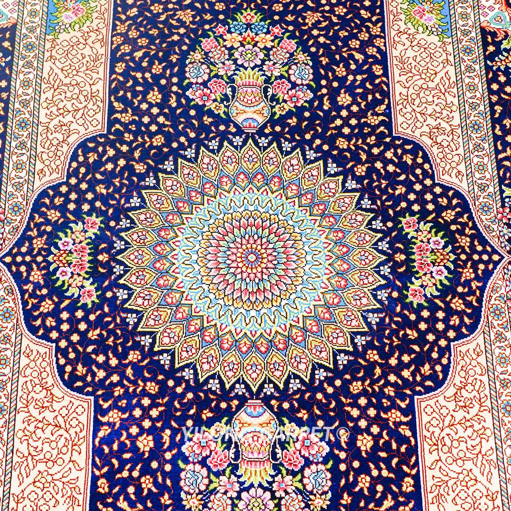 Persian Rugs For Sale Online Hand Knotted Silk Rug 3x5ft - Image 4