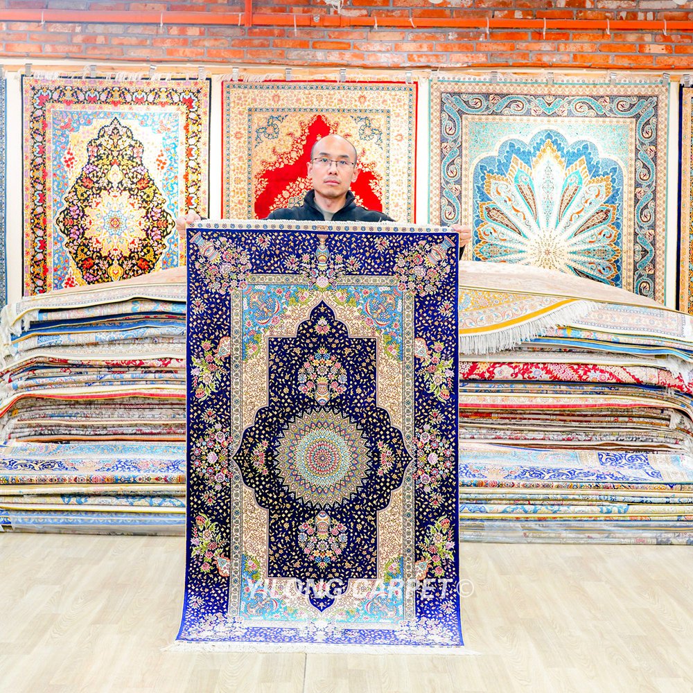 Persian Rugs For Sale Online Hand Knotted Silk Rug 3x5ft - Image 9