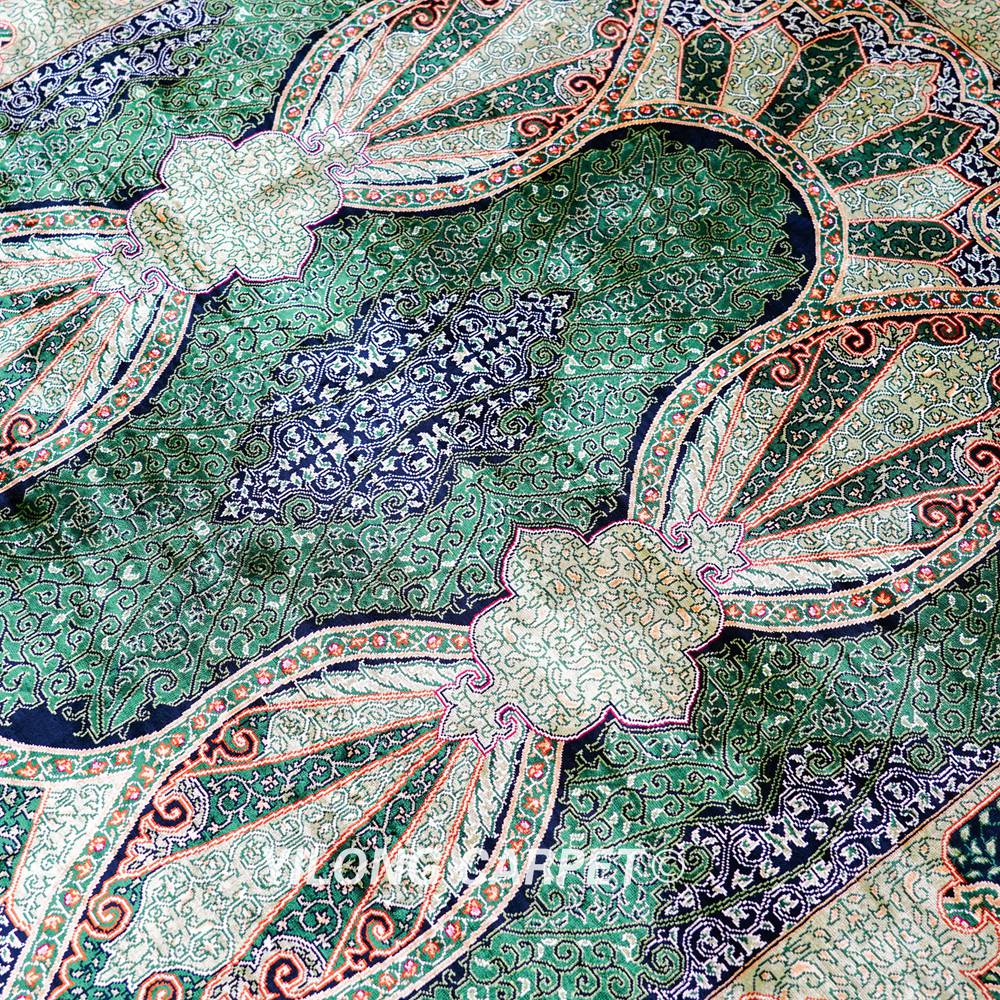 Turkish Handmade Area Silk Rug 4x6ft - Image 6