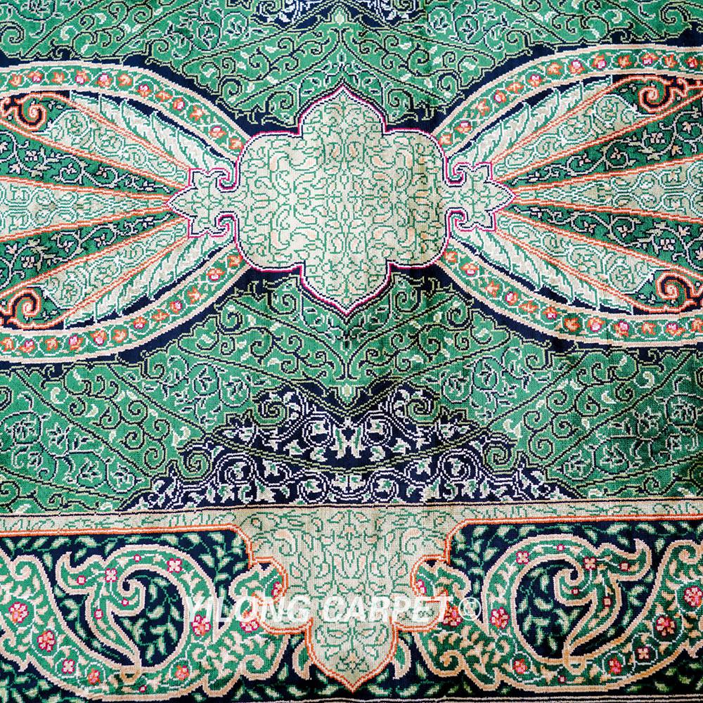 Turkish Handmade Area Silk Rug 4x6ft - Image 7