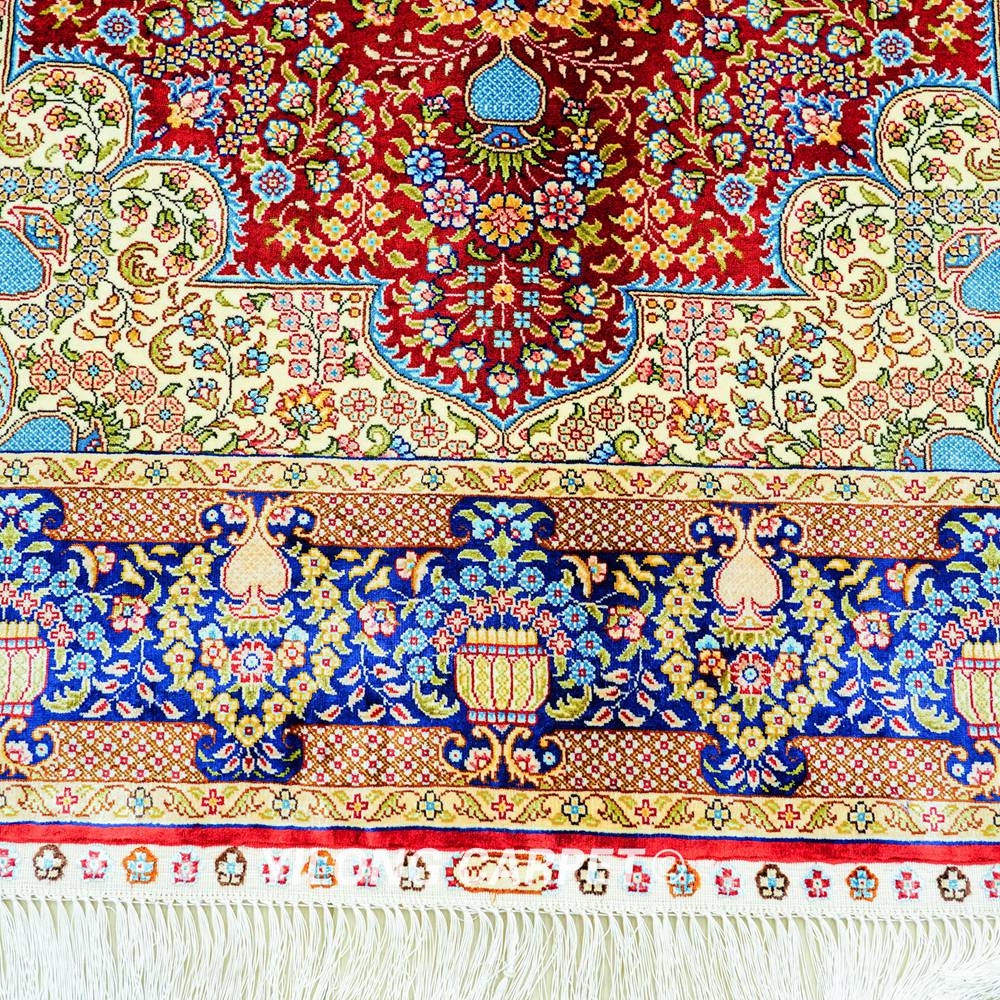 Persian Oriental Handmade Area Silk Rug 4x6ft - Image 5