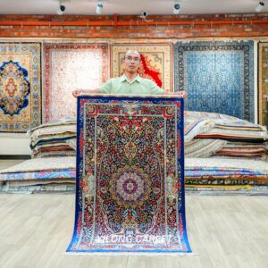Home Decor Floral Persian Oriental Hand-Knotted Silk Rug 3x5ft