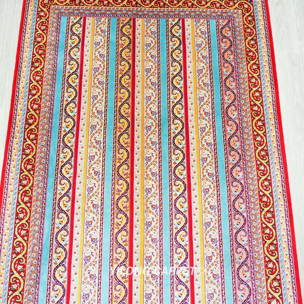 Luxury Oriental Persian Hand-Knotted Silk Area Rug for Home 3x5ft - Image 6