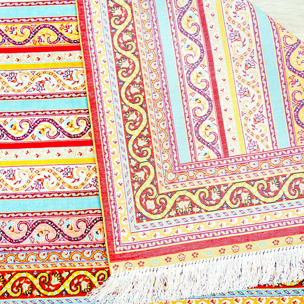 Luxury Oriental Persian Hand-Knotted Silk Area Rug for Home 3x5ft - Image 9