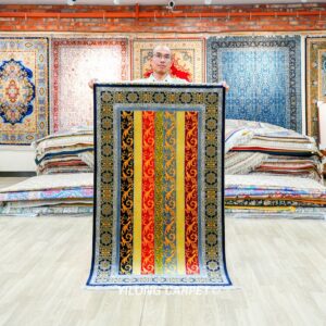 Home Decor Luxury Persian Oriental Hand-Knotted Silk Rug 3x5ft