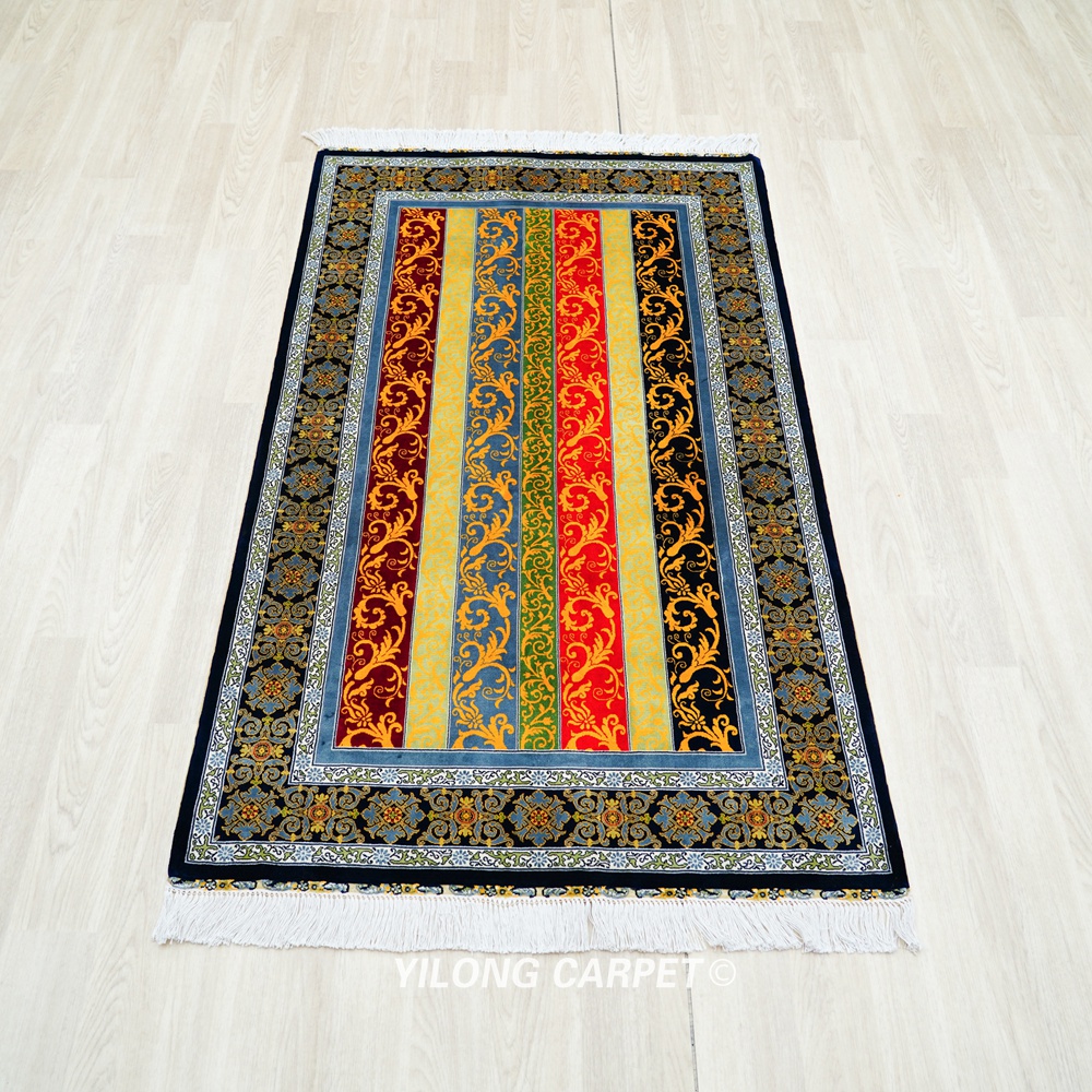 Home Decor Luxury Persian Oriental Hand-Knotted Silk Rug 3x5ft - Image 4