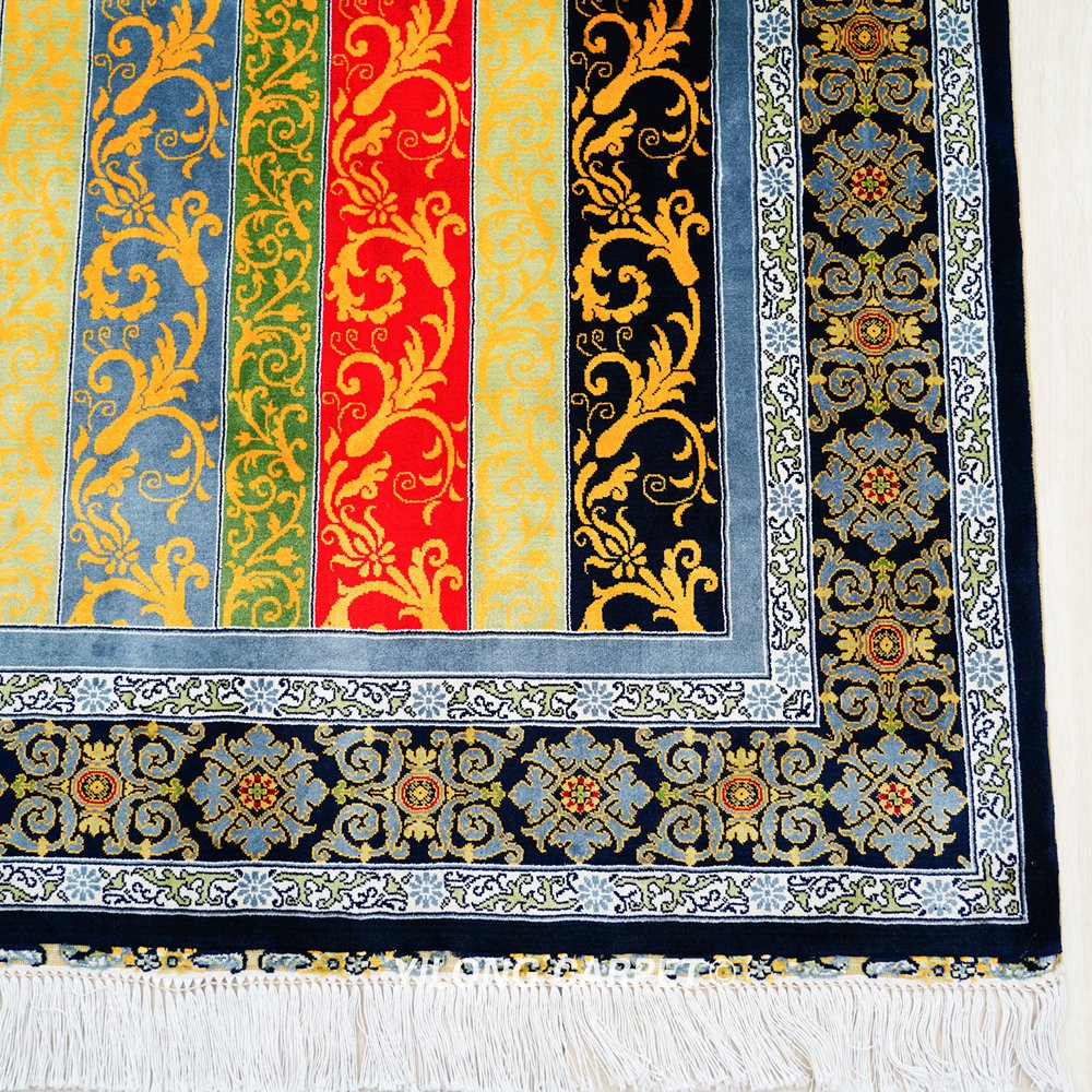 Home Decor Luxury Persian Oriental Hand-Knotted Silk Rug 3x5ft - Image 6