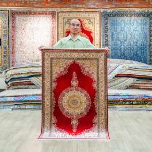 Persian Hand-Knotted Silk Luxury Rug 3x5ft