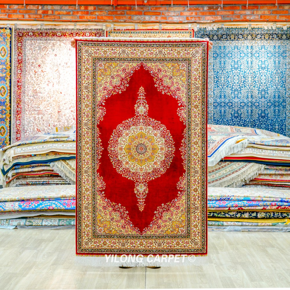 Persian Hand-Knotted Silk Luxury Rug 3x5ft - Image 3
