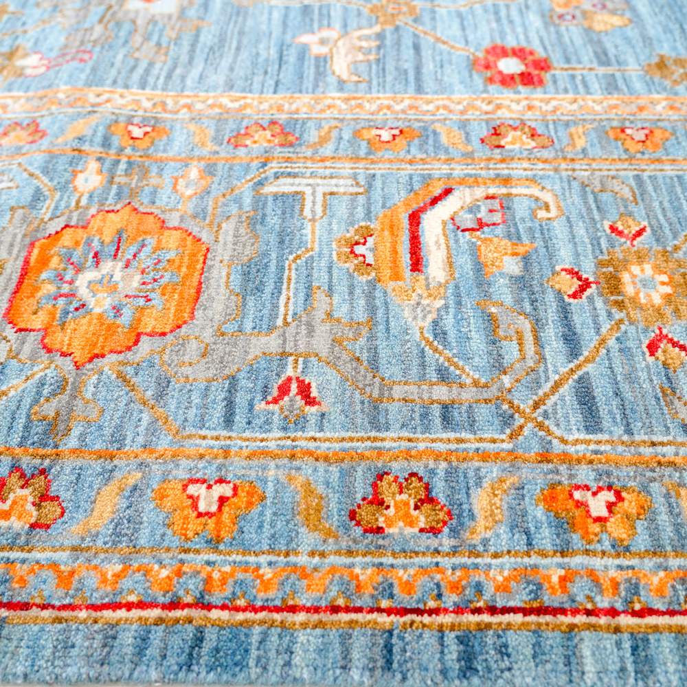 Ivory and Gold Handmade Wool Area Rug for Living Room 8.92x11.81ft - Image 8