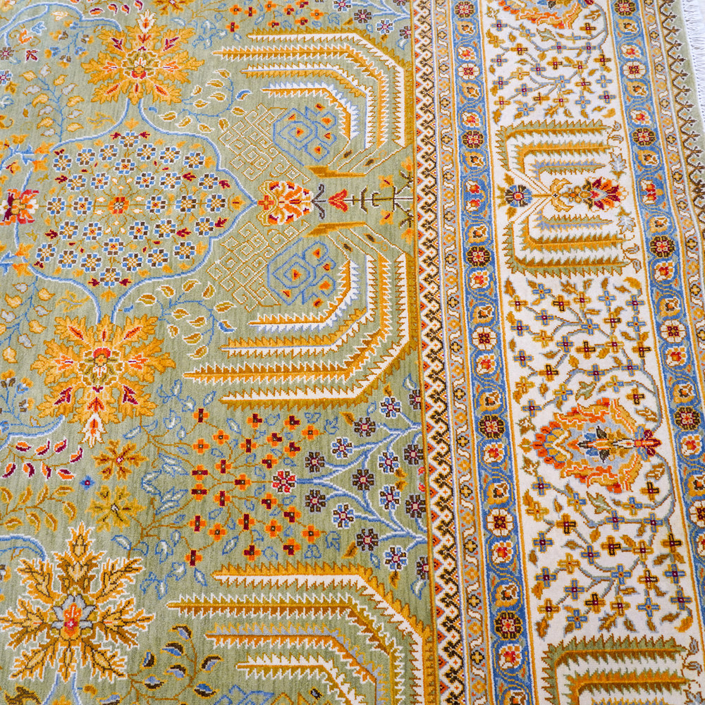 Brown Multicolor Handmade Wool Area Rug for Living Room 9.09x12.34ft - Image 7