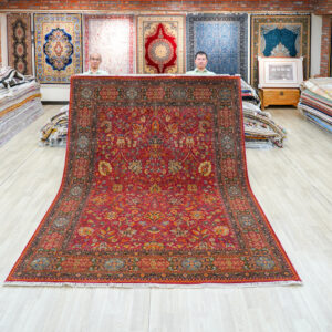 Modern Wool Carpet Villa Blue Hand Knotted Wool Soft Thick Carpet 7.9x10ft (Copy) (Copy)