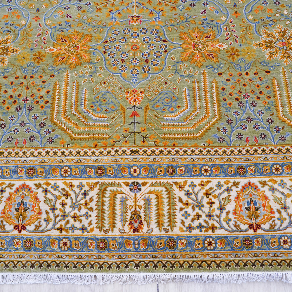 Navy and Red Handmade Wool Area Rug for Living Room 7.97x10.2ft - Image 5
