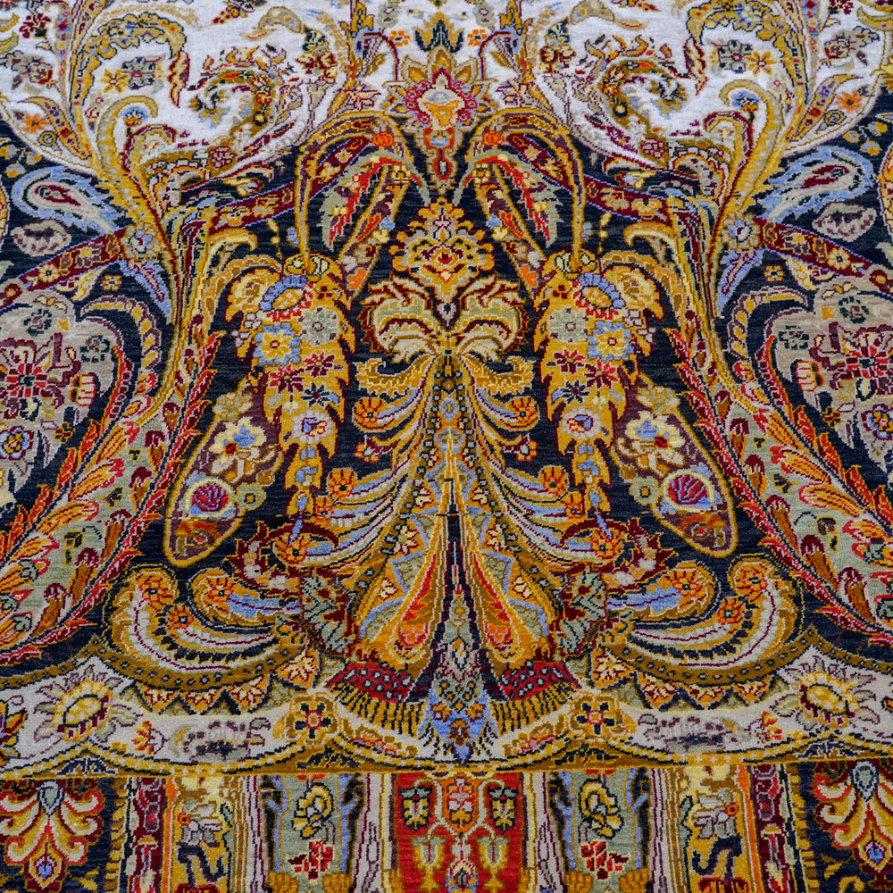 Pink Multicolor Handmade Wool Area Rug for Living Room 8.17x10.14ft - Image 4
