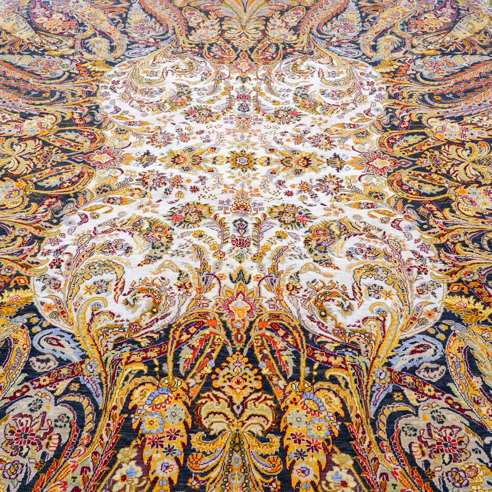 Pink Multicolor Handmade Wool Area Rug for Living Room 8.17x10.14ft - Image 5