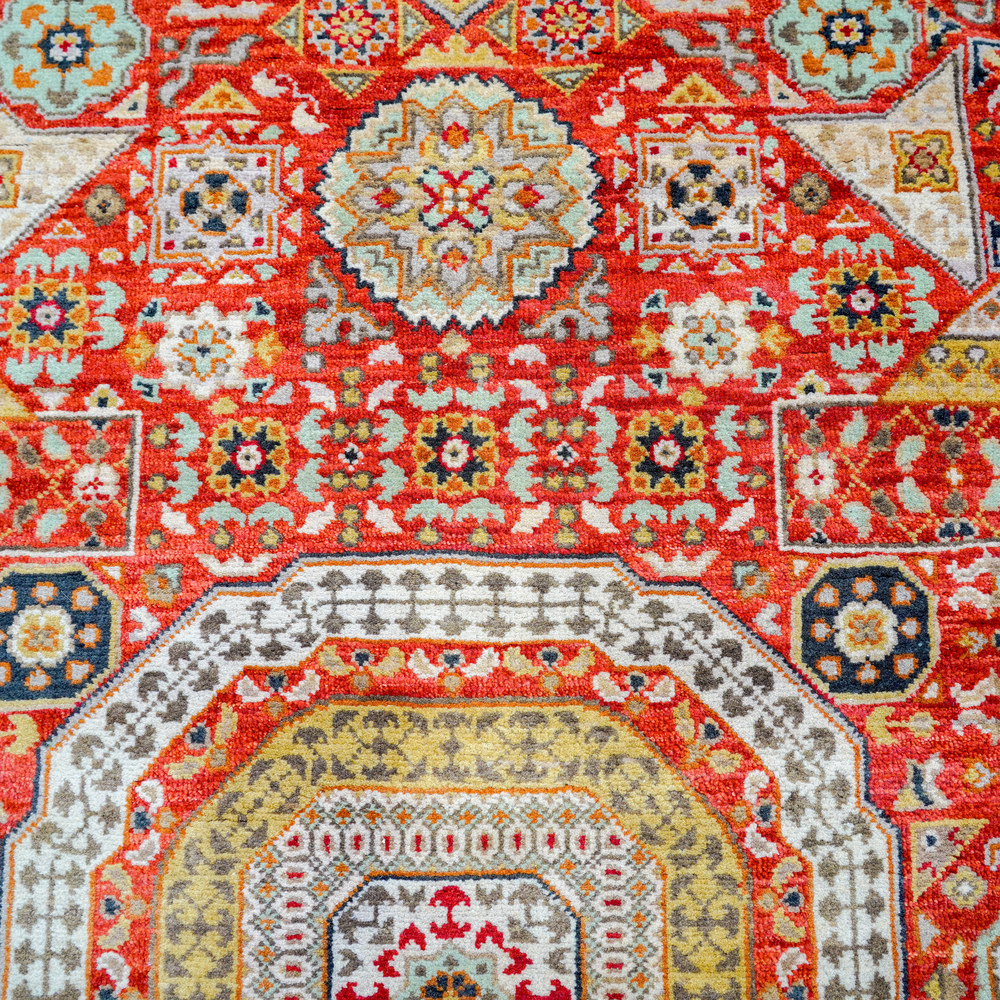 Pastel Multicolor Handmade Wool Area Rug for Living Room 9.06x12.11ft - Image 5