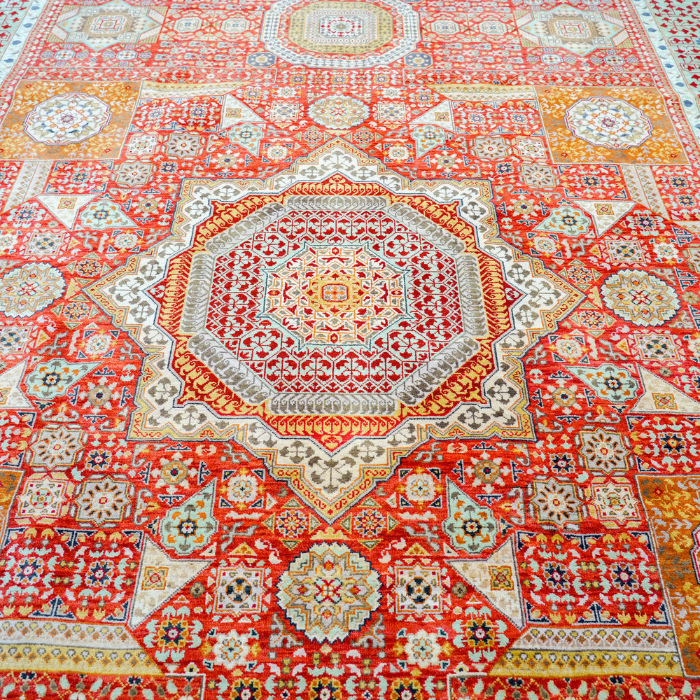 Pastel Multicolor Handmade Wool Area Rug for Living Room 9.06x12.11ft - Image 6