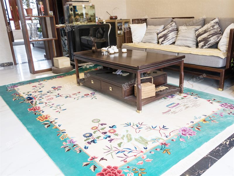 living-room-rug-bare-floor-border